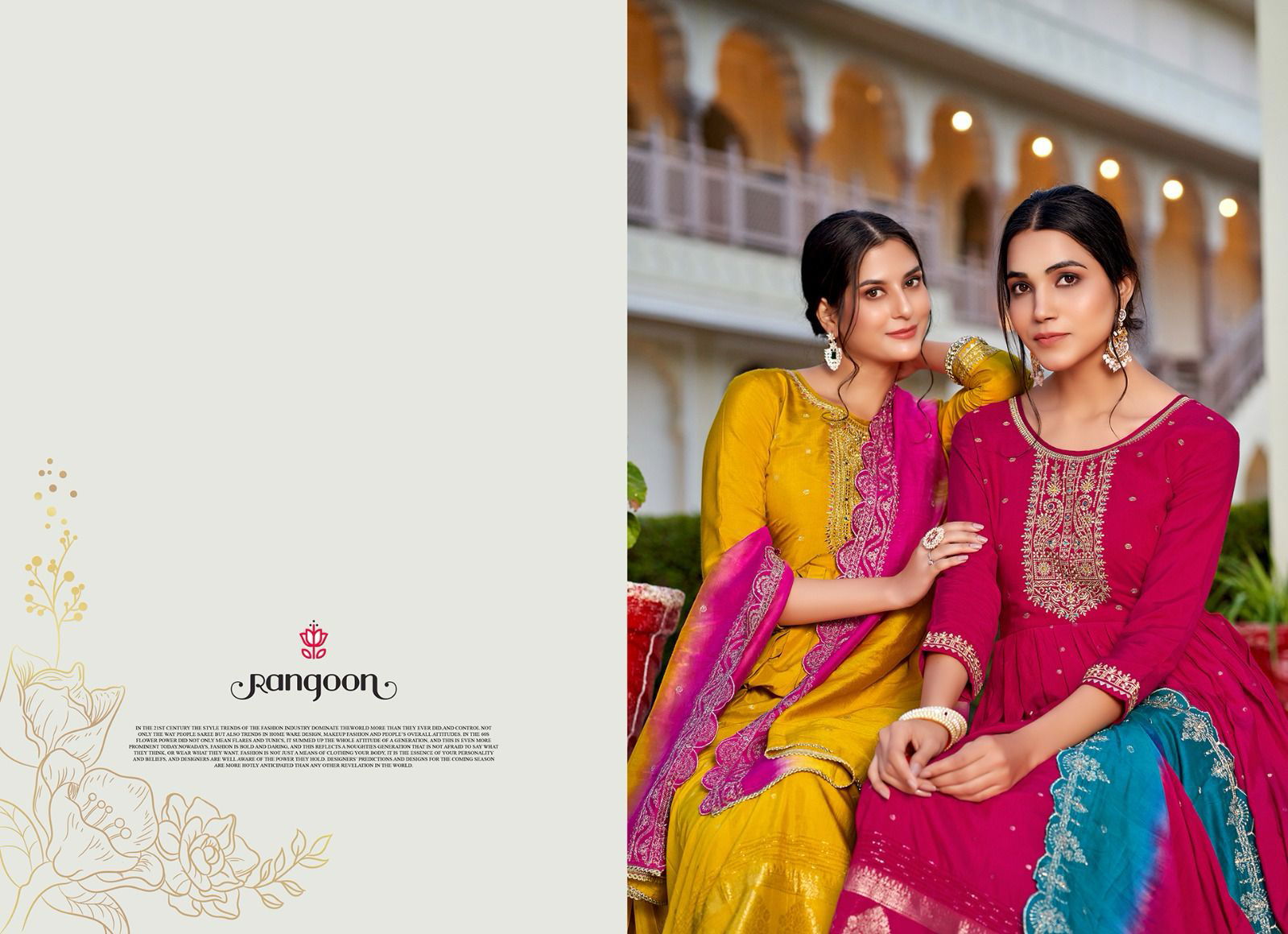 Rangoon Saachi Wedding Wear Anarkali Kurti With Bottom Dupatta